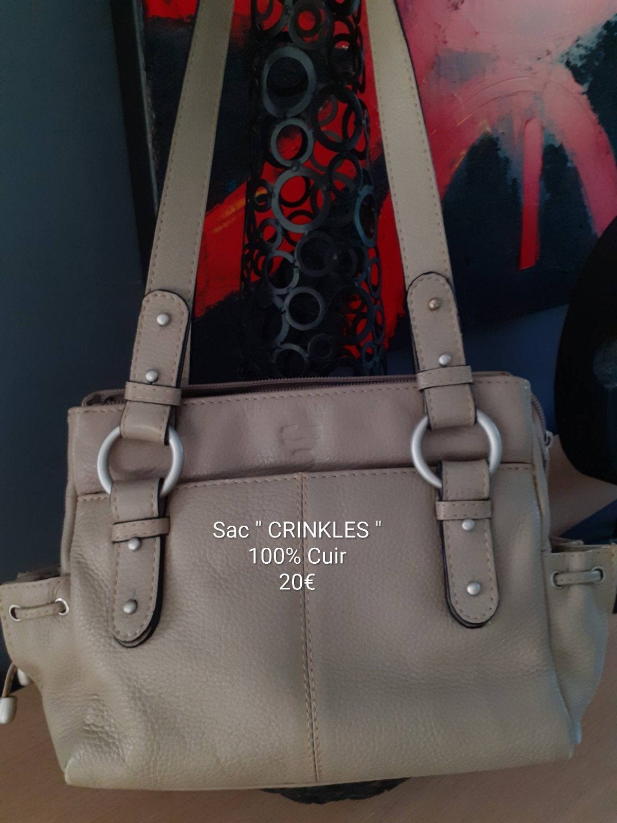 100% cuir " CRINKLES ", Enlèvement, Comme neuf