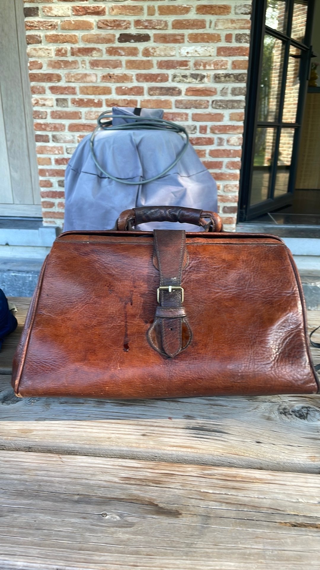 Authentiek doktertas, Handtassen en Accessoires, Gebruikt, Bruin, Aktetas of Boekentas, Leer
