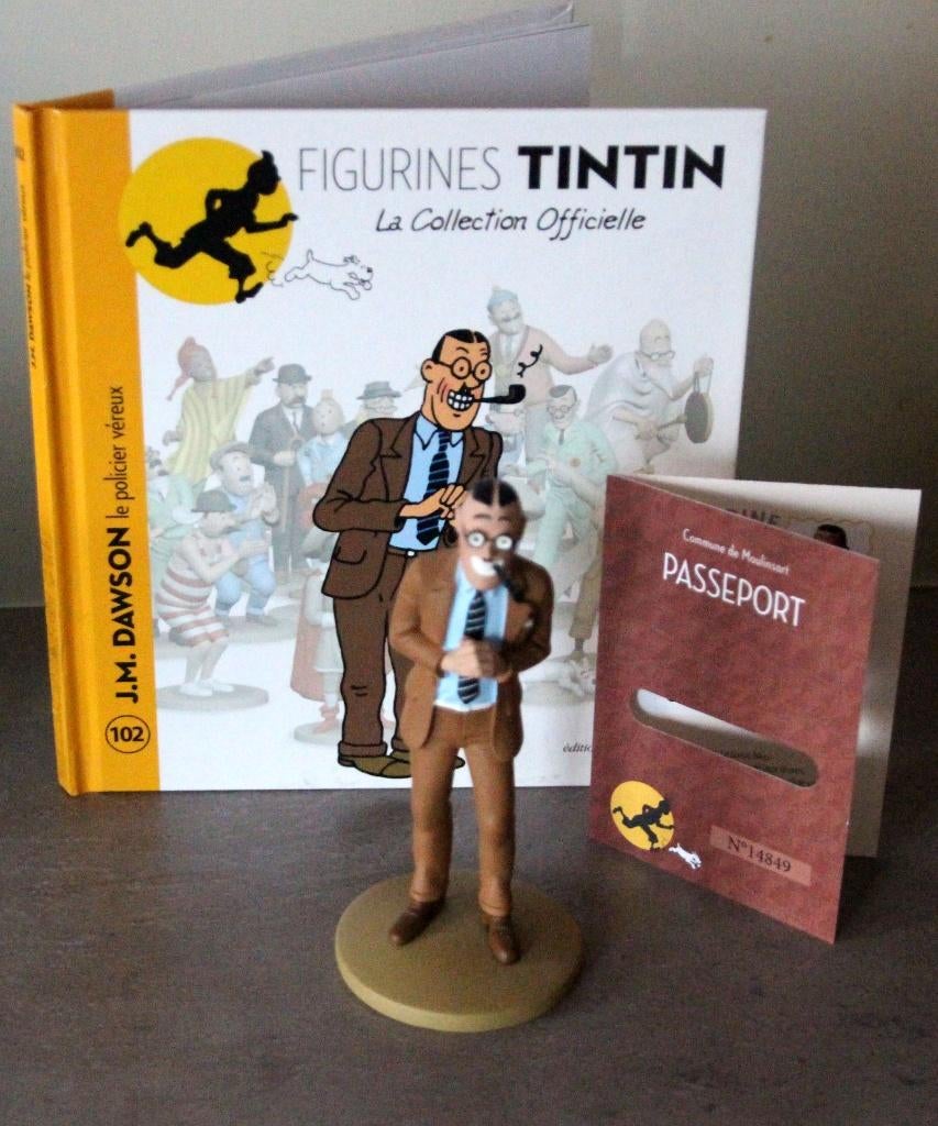 Moulinsart figurine n 102 Dawson Tintin Hergé Kuifje, Collections, Personnages de BD, Envoi, Tintin, Comme neuf