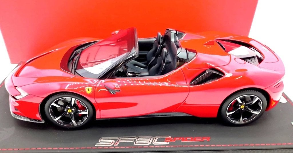 1/18 Ferrari SF90 stradale Spider Rosso Corsa 322 2020 BBR, Ophalen of Verzenden, Nieuw, Auto, Overige merken