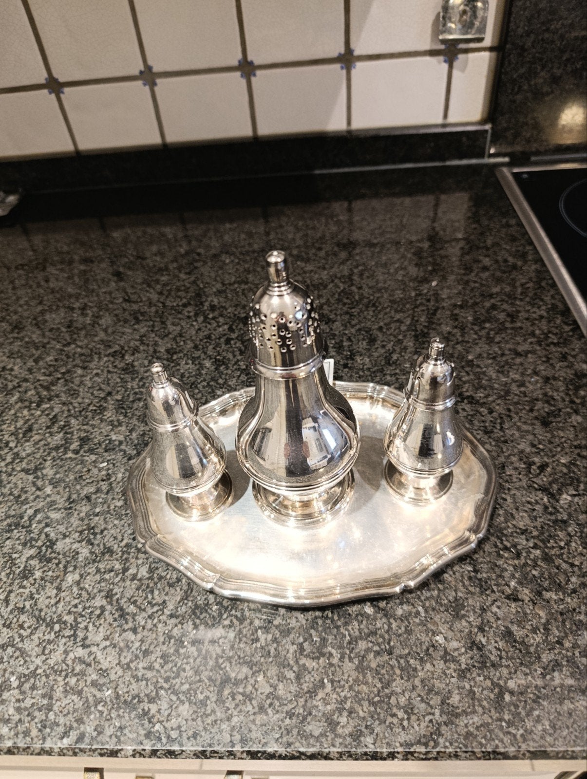 zilveren peper en zout set, Antiek en Kunst, Ophalen