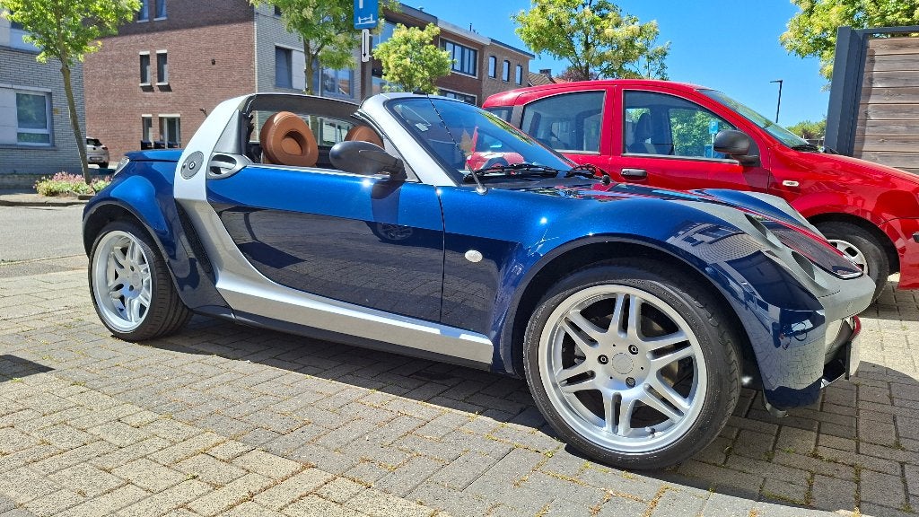 SMART ROADSTER 2005 74.800 KM AIRCO TOPSTAAT!, Auto's, Achterwielaandrijving, Cabriolet, Blauw, Roadster