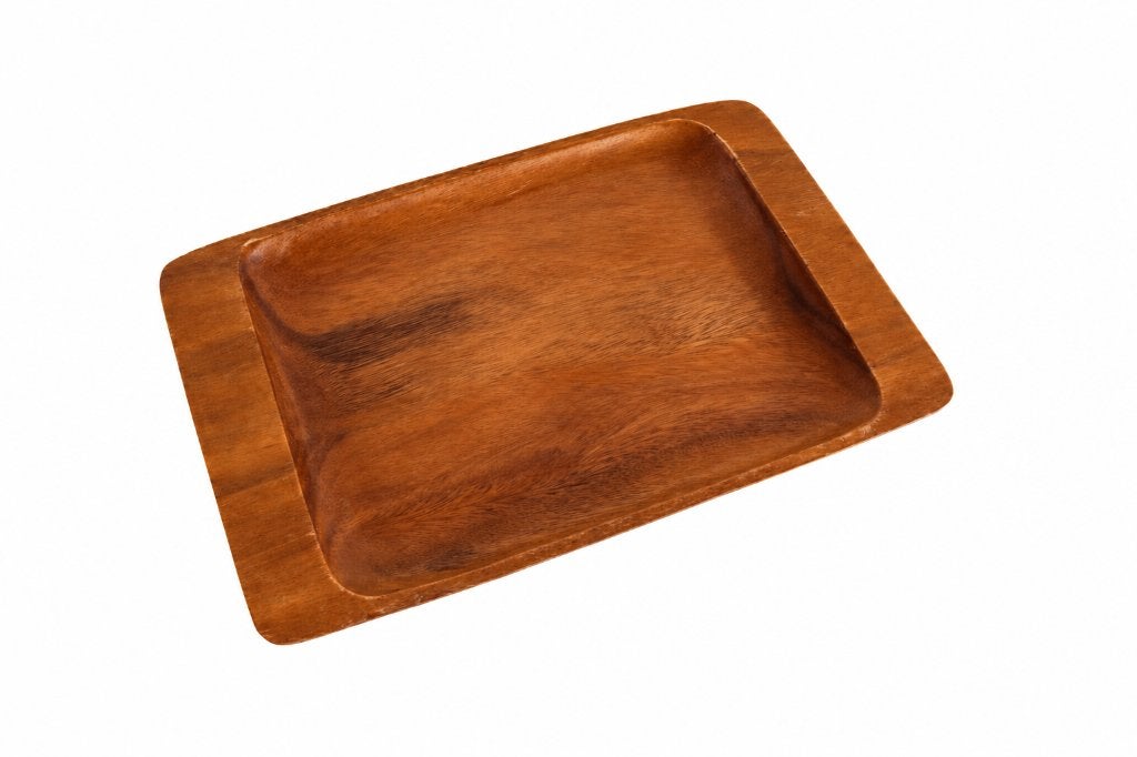Vintage houten dienblad jaren 70, Ophalen of Verzenden, Gebruikt, Hout, Dienblad
