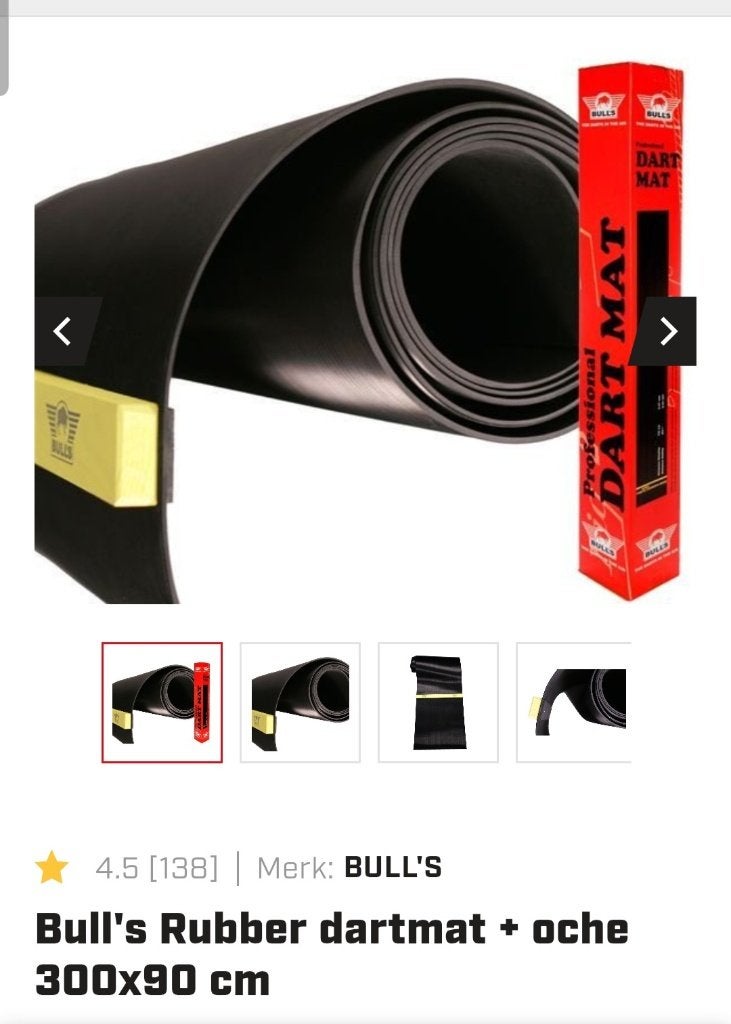 Bulls rubberen dartmat, Sport en Fitness, Ophalen, Nieuw, Overige typen