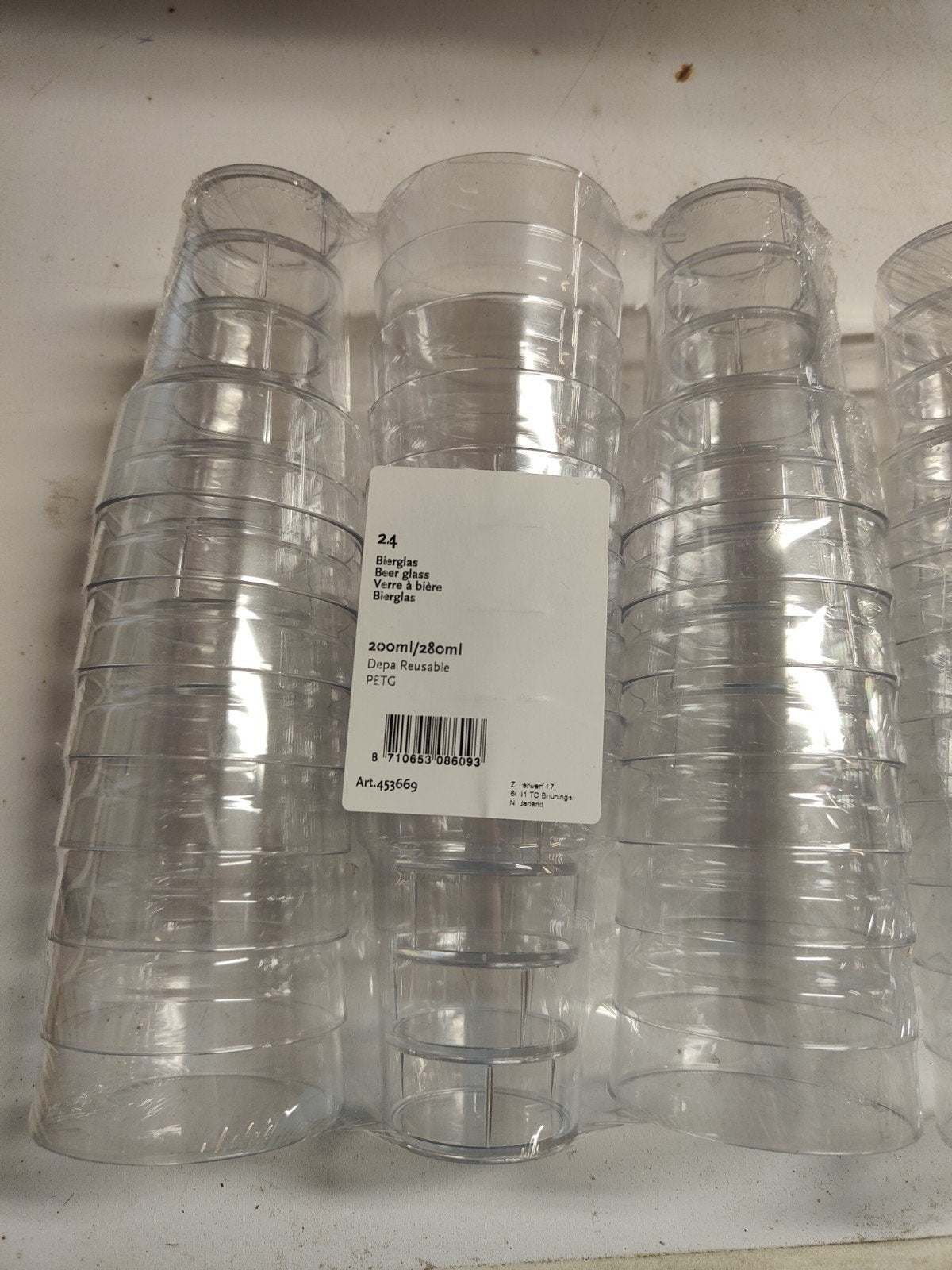 52 plastieken bierglazen 200ml, Ophalen