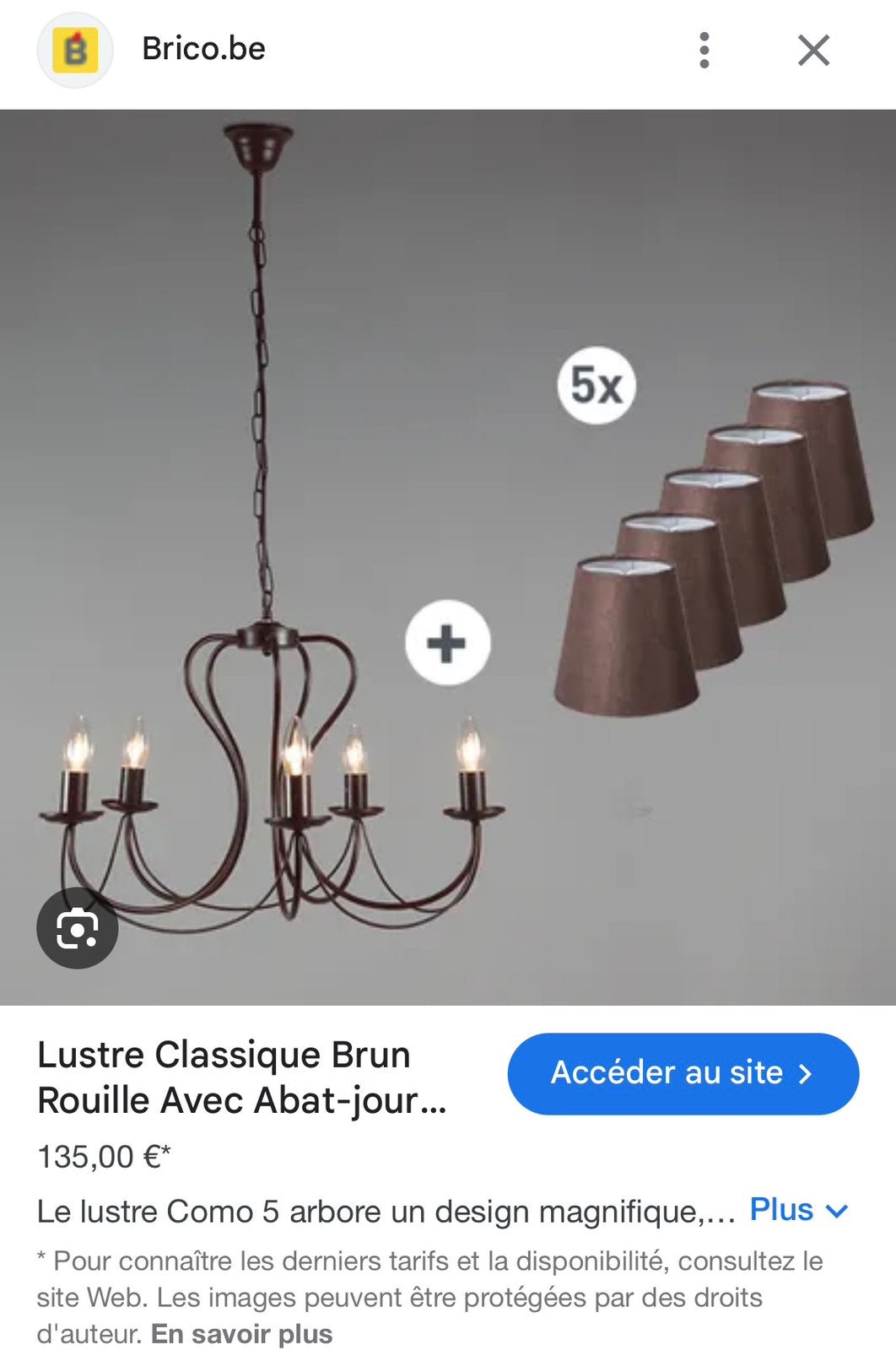 2 lustres de la marque Como 5 ampoule inclus, Huis en Inrichting, Lampen | Kroonluchters, Ophalen, Zo goed als nieuw