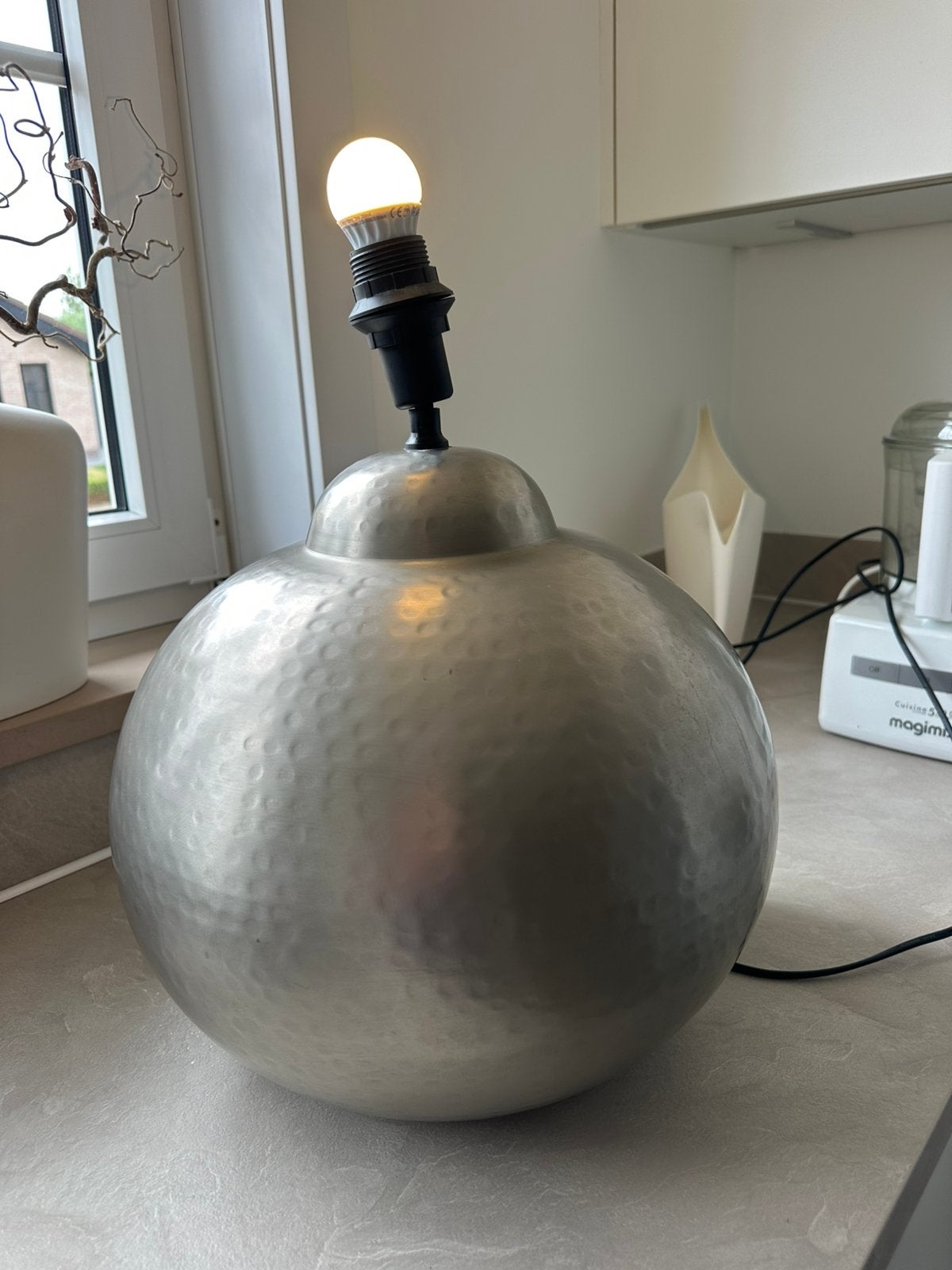 Prachtige vintage IKEA Asele gehamerde lampenvoet, Ophalen, Vintage, Zo goed als nieuw, IKEA