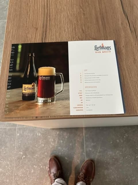 Liefmans oud bruin info blad, Ophalen of Verzenden, Nieuw, Overige typen, Overige merken