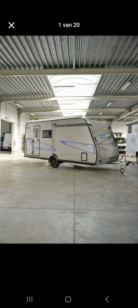 Caravelair Sportline 476 met stapelbed., Caravans en Kamperen, Caravans, 7 tot 8 meter, Treinzit, Particulier, Schokbreker