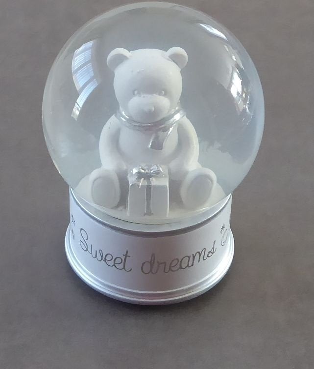 Boule à neige musicale Sweet Dreams : Ourson Blanc&cadeau, Enlèvement ou Envoi, Comme neuf, Animal