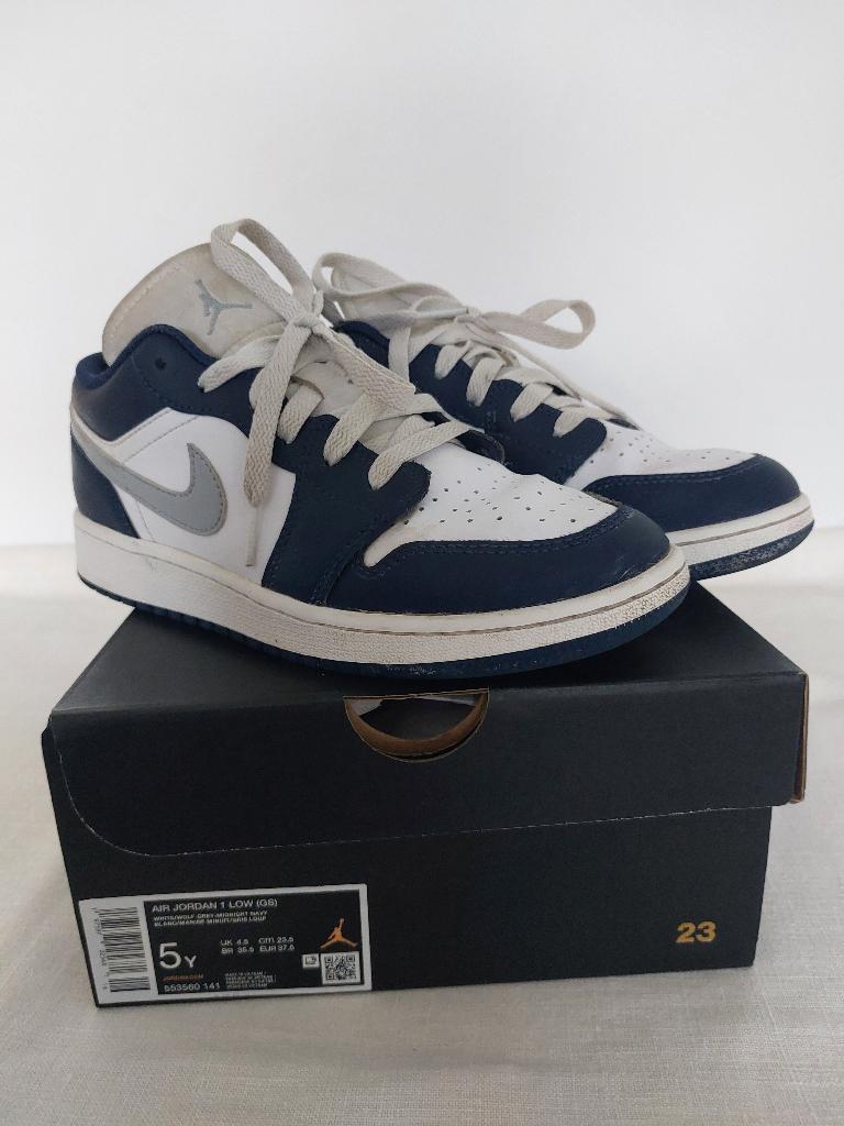 Chaussures Nike Air Jordan bleu/blanc, taille 37,5, Garçon, Enlèvement, Utilisé, Nike Jordan
