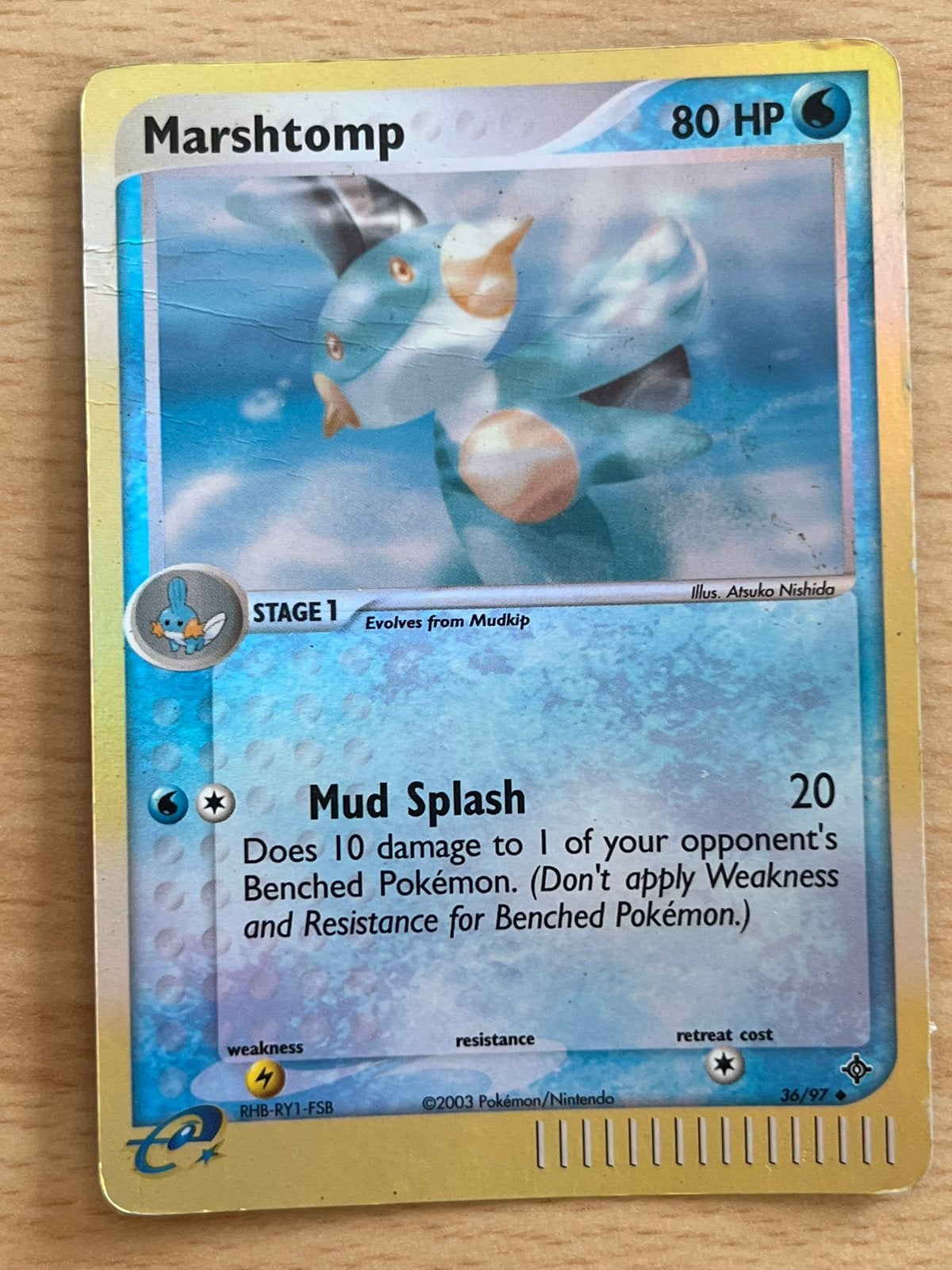 Marshtomp Pokémon kaart, Enlèvement ou Envoi, Comme neuf