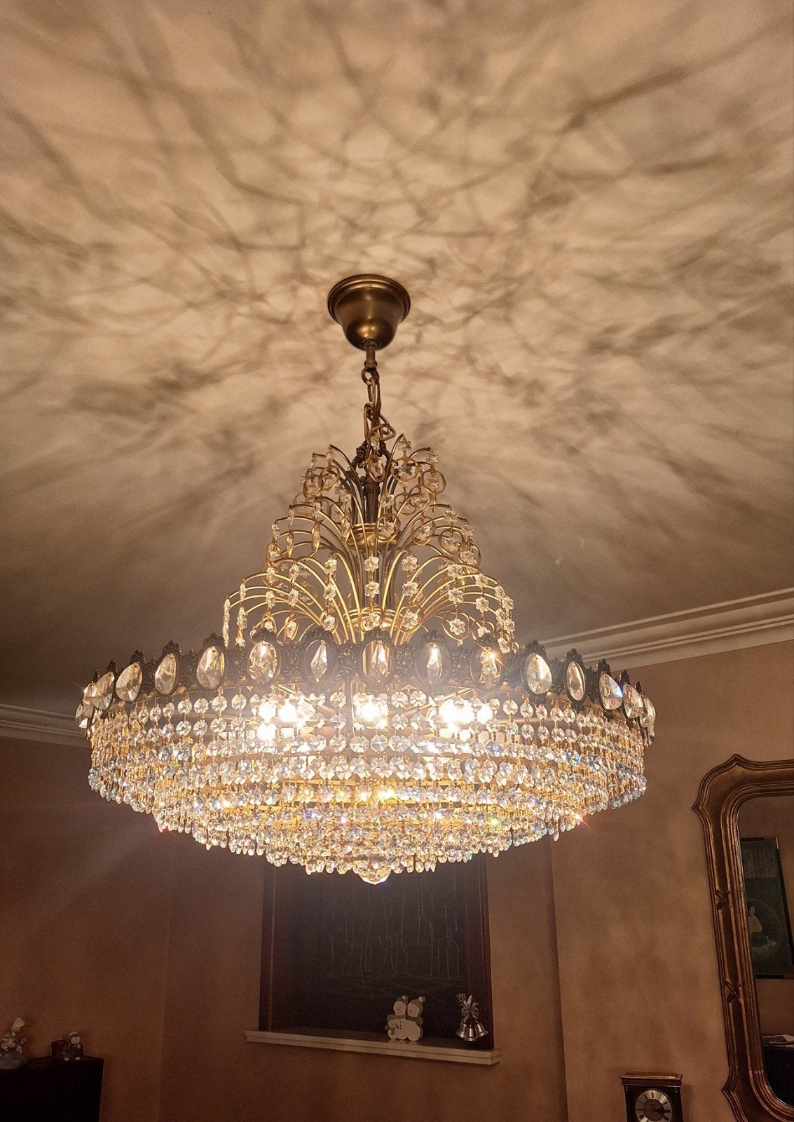 Lustre vintage de style Hollywood Regency, Maison & Meubles, Enlèvement