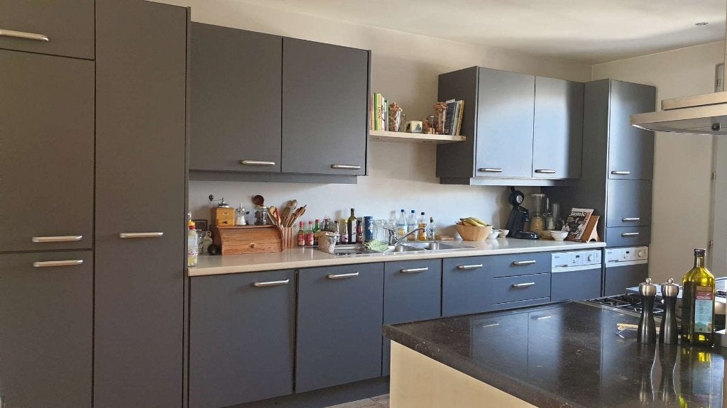 Cuisine complète + îlot de cuisine, en parfait état, robuste, Maison & Meubles, Enlèvement, Argenté