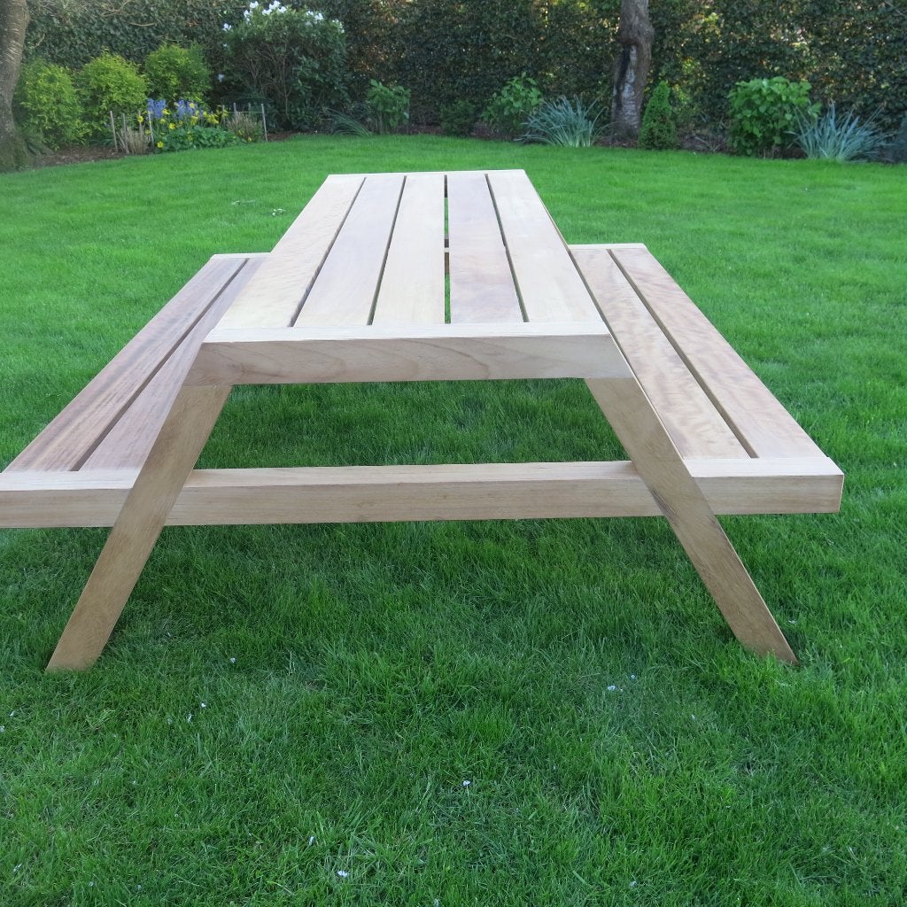 te koop moderne teak pikniktafel, Ophalen, Nieuw, Rechthoekig