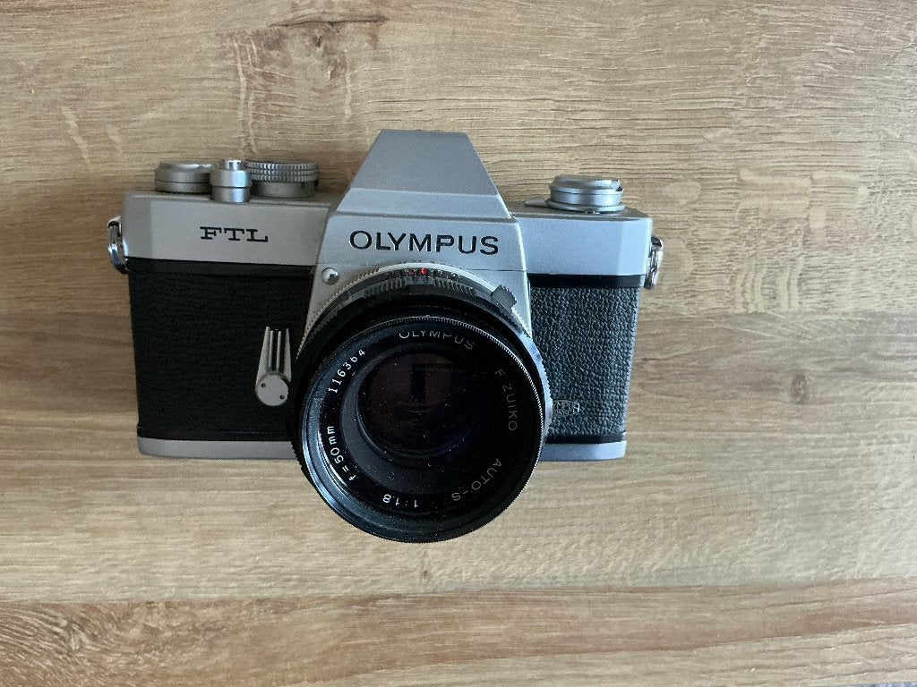 Reflex Olympus FTL + flash + doubleur + sac achat 1972, Enlèvement ou Envoi, Utilisé, Reflex miroir, Olympus