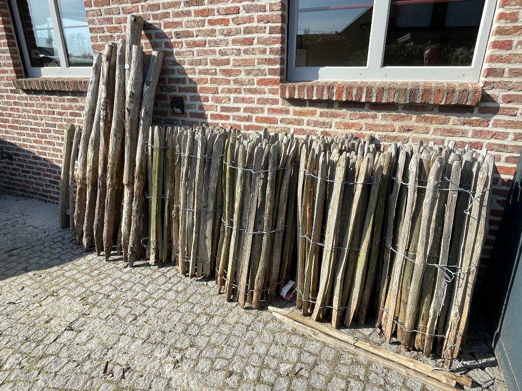 tuinhek kastanje inclusief poort, Enlèvement, Utilisé, Avec portail, Porte du jardin