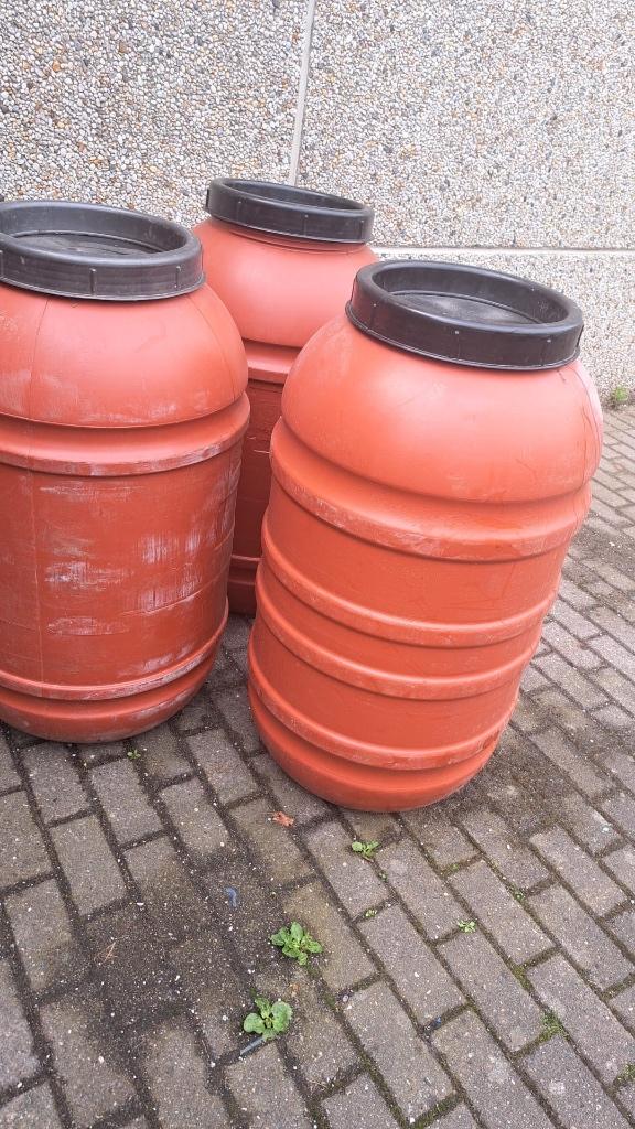Regenton 220L, 150 liter of meer, Ophalen, Gebruikt, Kunststof