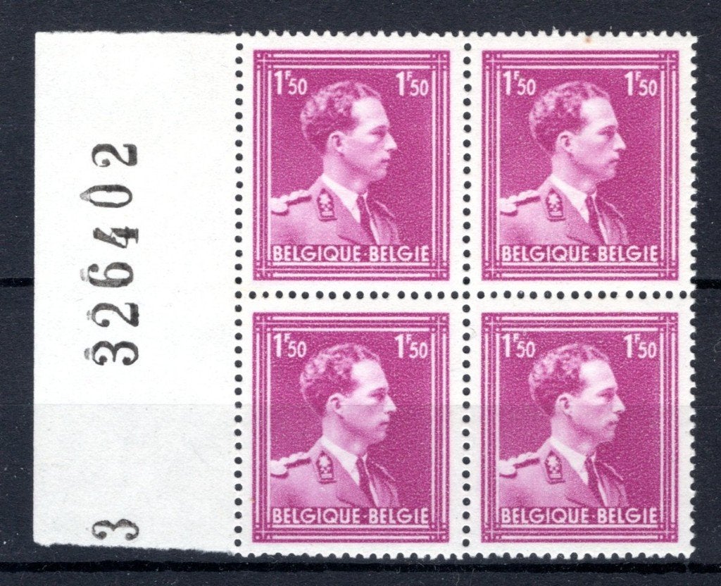 641 MNH 1943 - S.M. le Roi Léopold 3 (4 pièces), Envoi, Non oblitéré, Neuf
