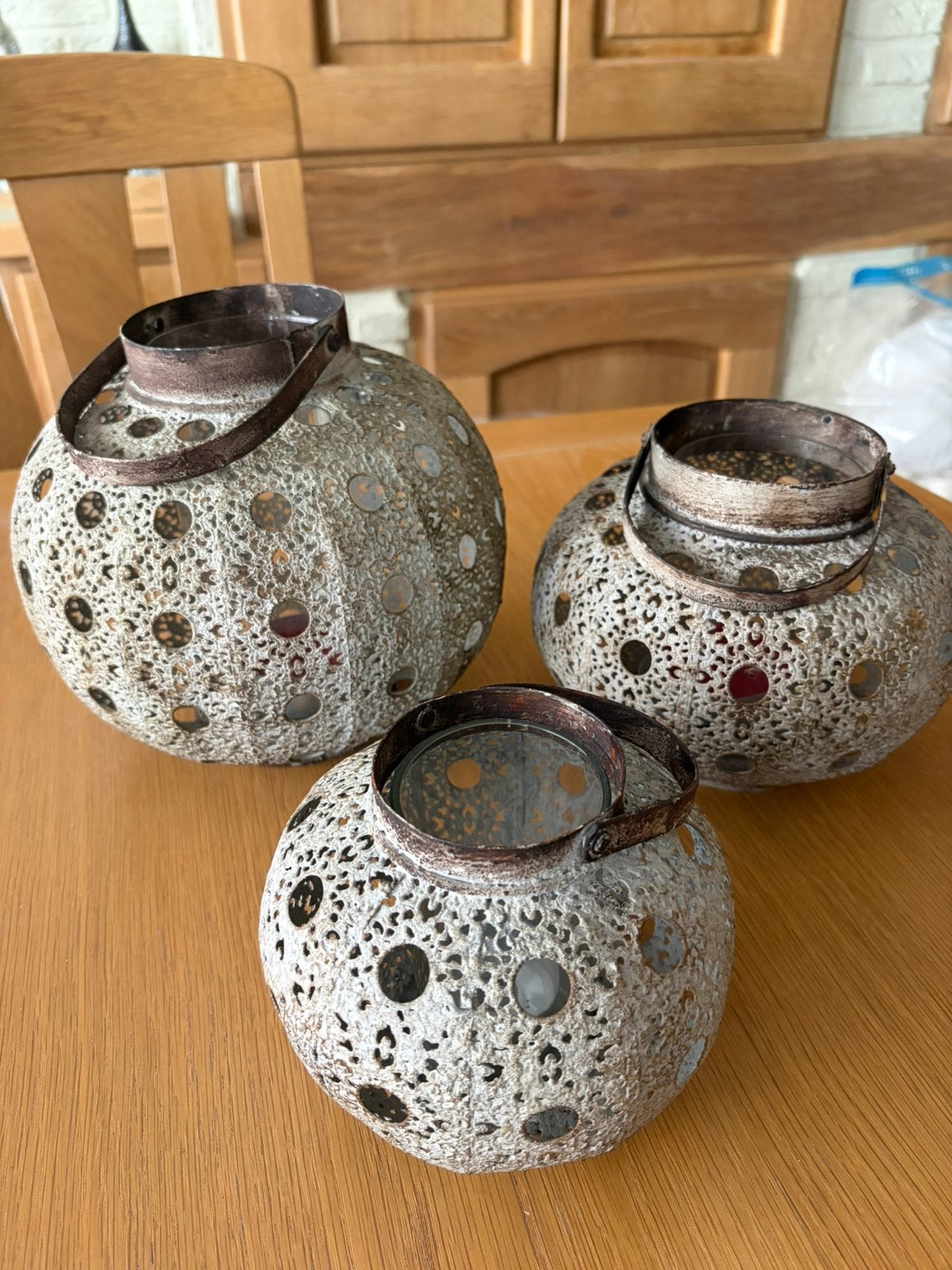Decoratie kleine lantaarns kaarsen, Ophalen, Zo goed als nieuw, Beige, Lantaarn