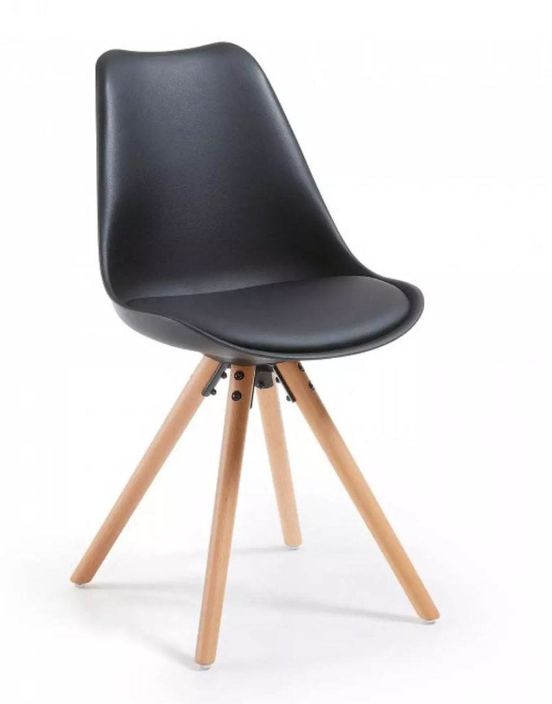 Lot de 6 chaises scandinaves noires – 120 €, Maison & Meubles, Bois, Enlèvement ou Envoi, Comme neuf, Cinq, Six Chaises ou plus