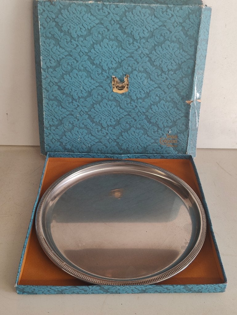 Hoogwaardig rond dienblad / onderzetter Jean Couzon, Ophalen of Verzenden, Gebruikt, Rond, Dienblad