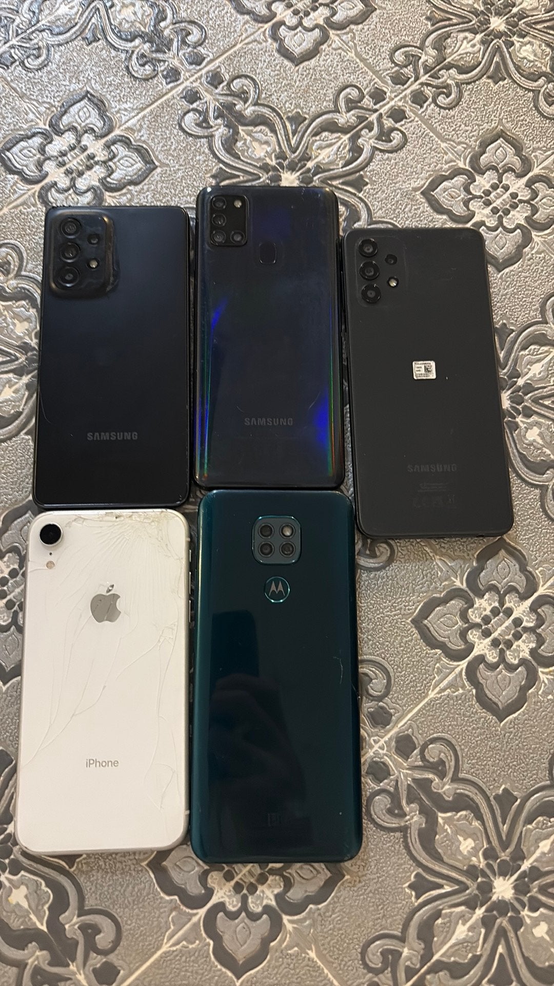 5 smartphones defect / voor onderdelen Samsung, iPhone, Enlèvement, Ne fonctionne pas, Autres types, Motorola