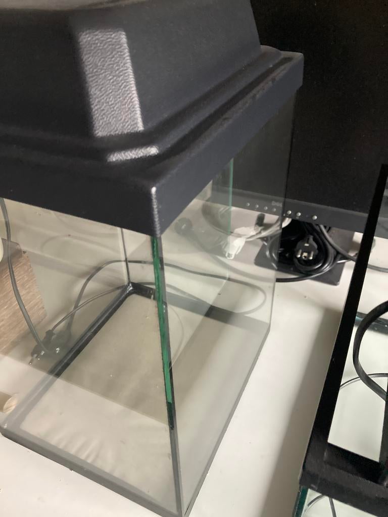 Aquarium hoog met verlichting, Dieren en Toebehoren, Ophalen, Zo goed als nieuw
