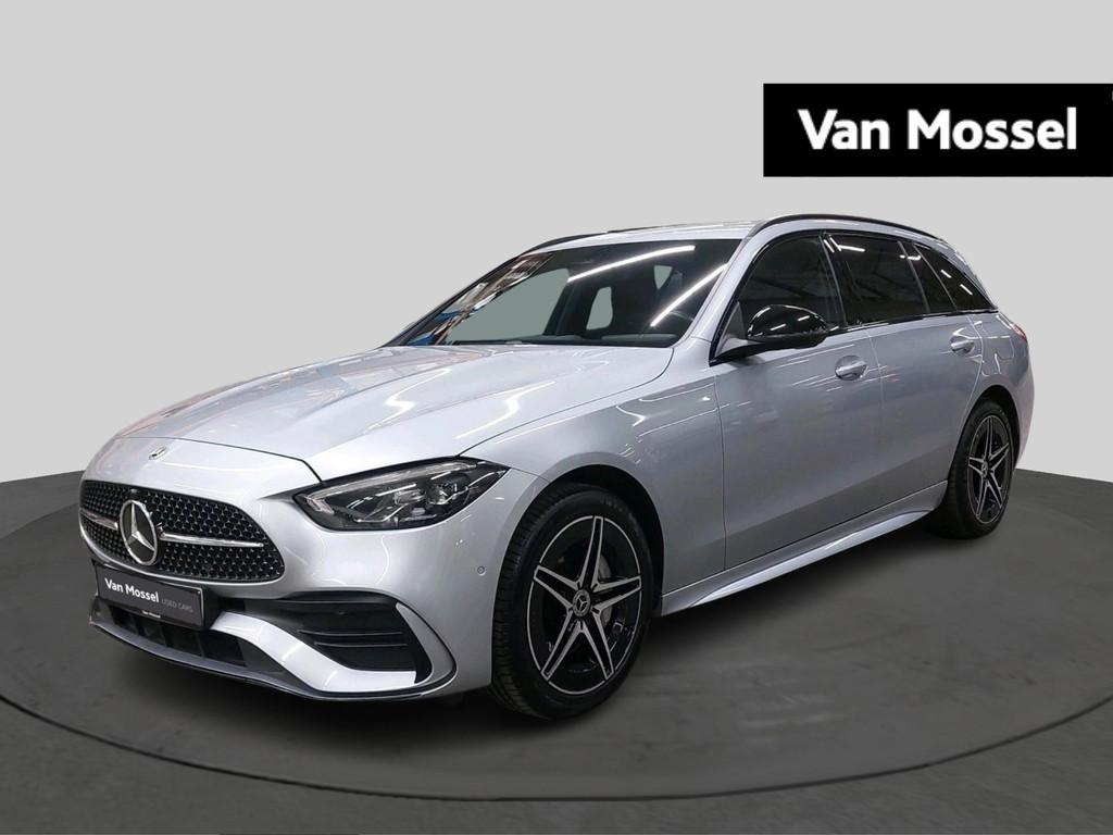Mercedes-Benz C 300 e AMG Line Estate + TREKHAAK + CARPLAY +, Auto's, Mercedes-Benz, Zwart, 4 cilinders, Bedrijf, 5 deurs