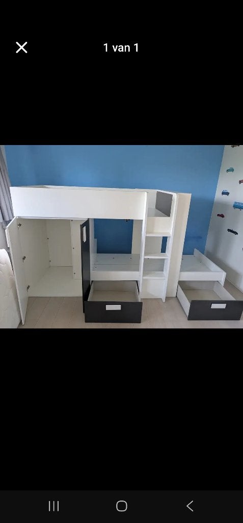 Stapelbed met kasten en lades, Ophalen, Stapelbed