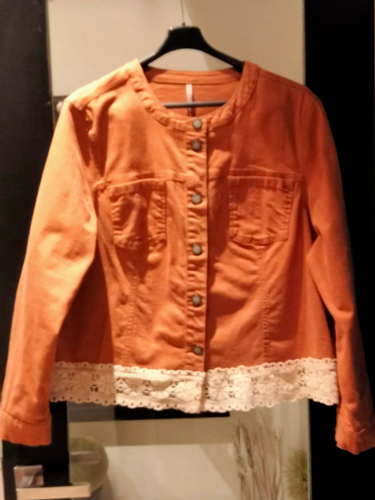 Oranje/cognac kleurig vestje van Blanche Porte.Oversized., Vêtements | Femmes, Enlèvement ou Envoi, Orange