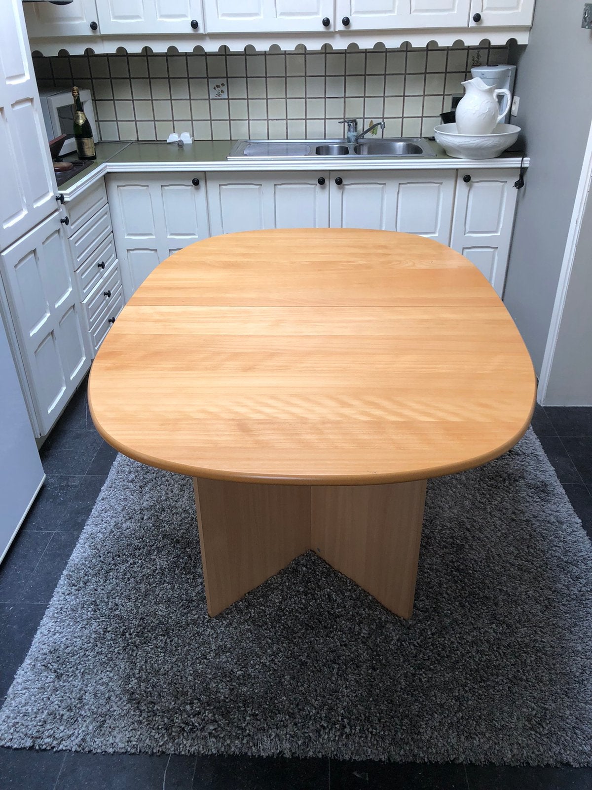 Table extensible de 45 cm, Maison & Meubles, Enlèvement, Comme neuf, Ovale