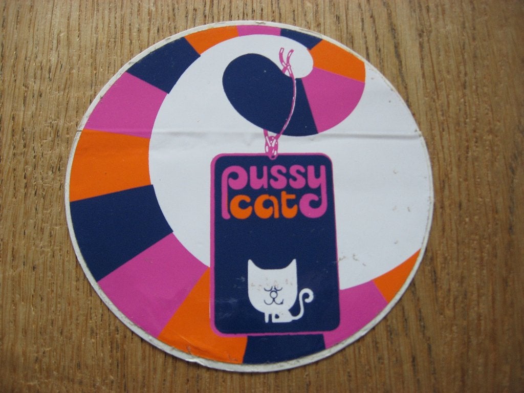 Sticker pussy cat 10,5 cm, Ophalen of Verzenden, Nieuw, Overige typen