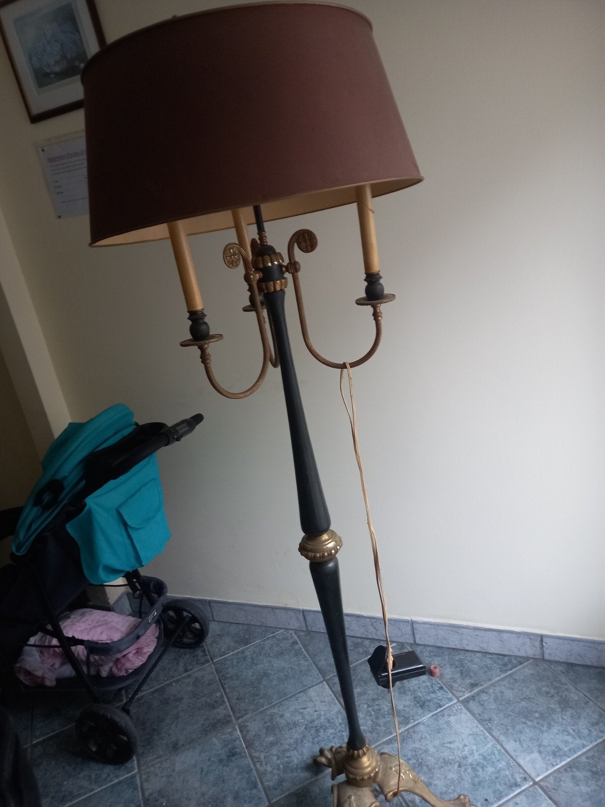 lampadaire ancien, Enlèvement