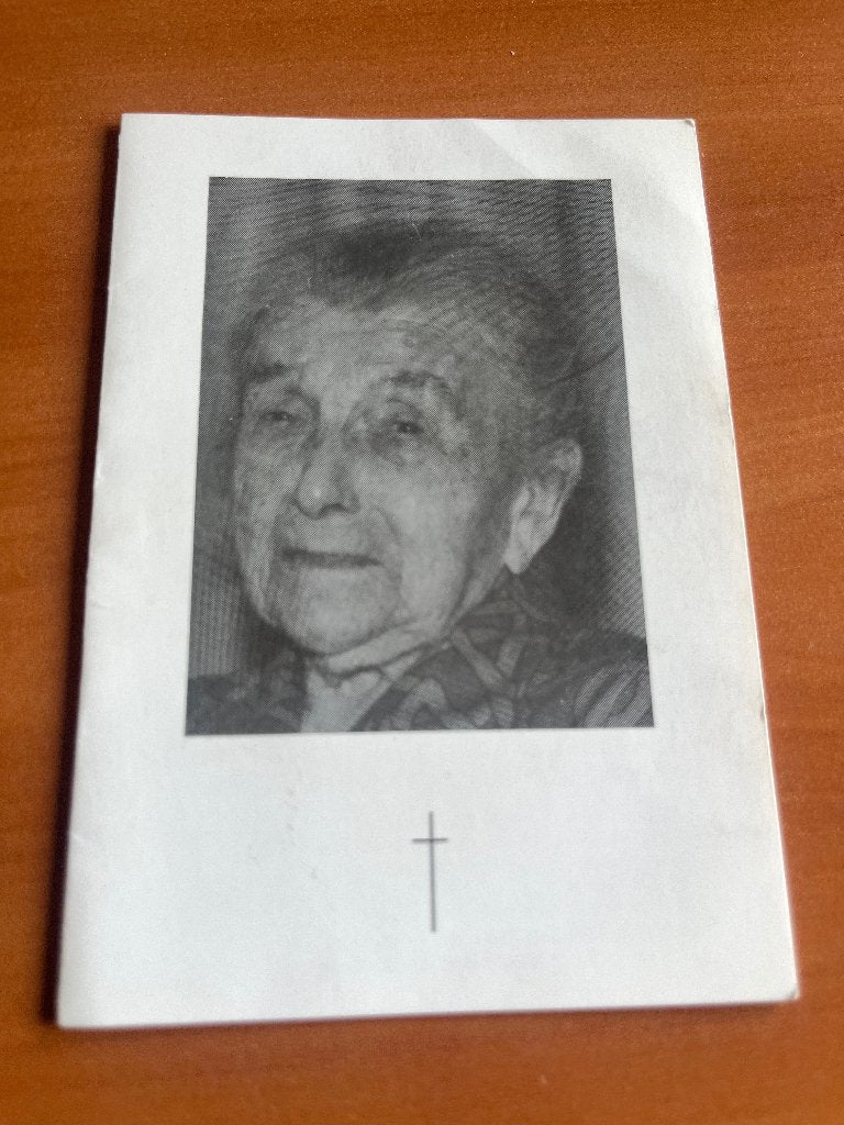 Rouwkaart E Ceule  Ingelmunster 1892 + 1994, Verzamelen, Bidprentjes en Rouwkaarten, Verzenden, Rouwkaart