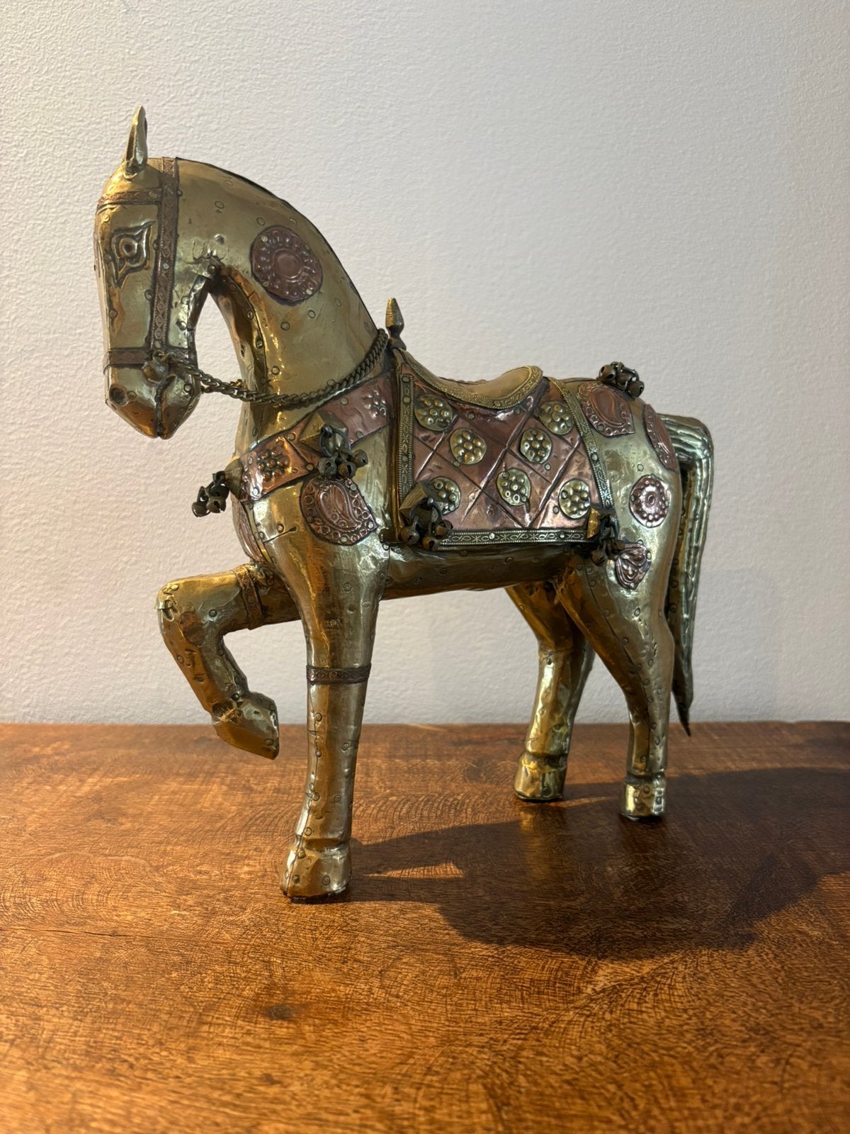 Vintage Messing & Koperen Paard (26 cm), Antiek en Kunst, Ophalen