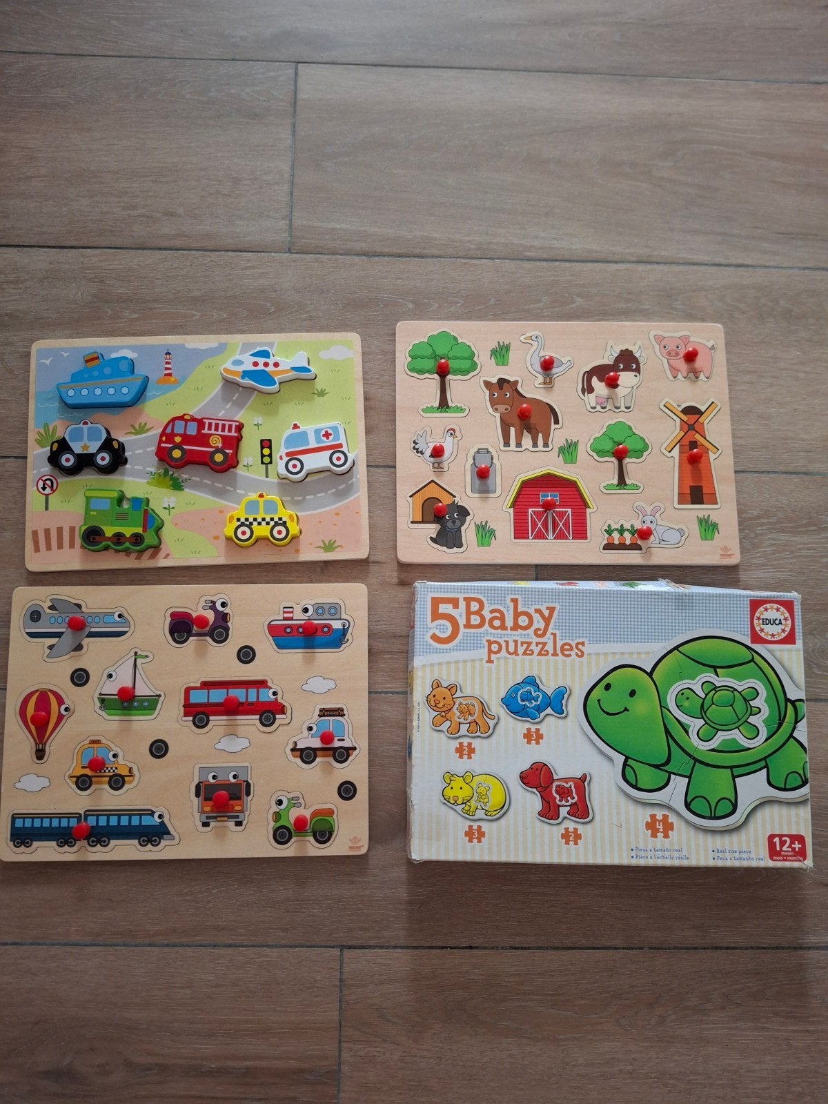 puzzels, 7 stuks voor 10 euro, Ophalen, Zo goed als nieuw, 6 maanden tot 2 jaar, Van hout