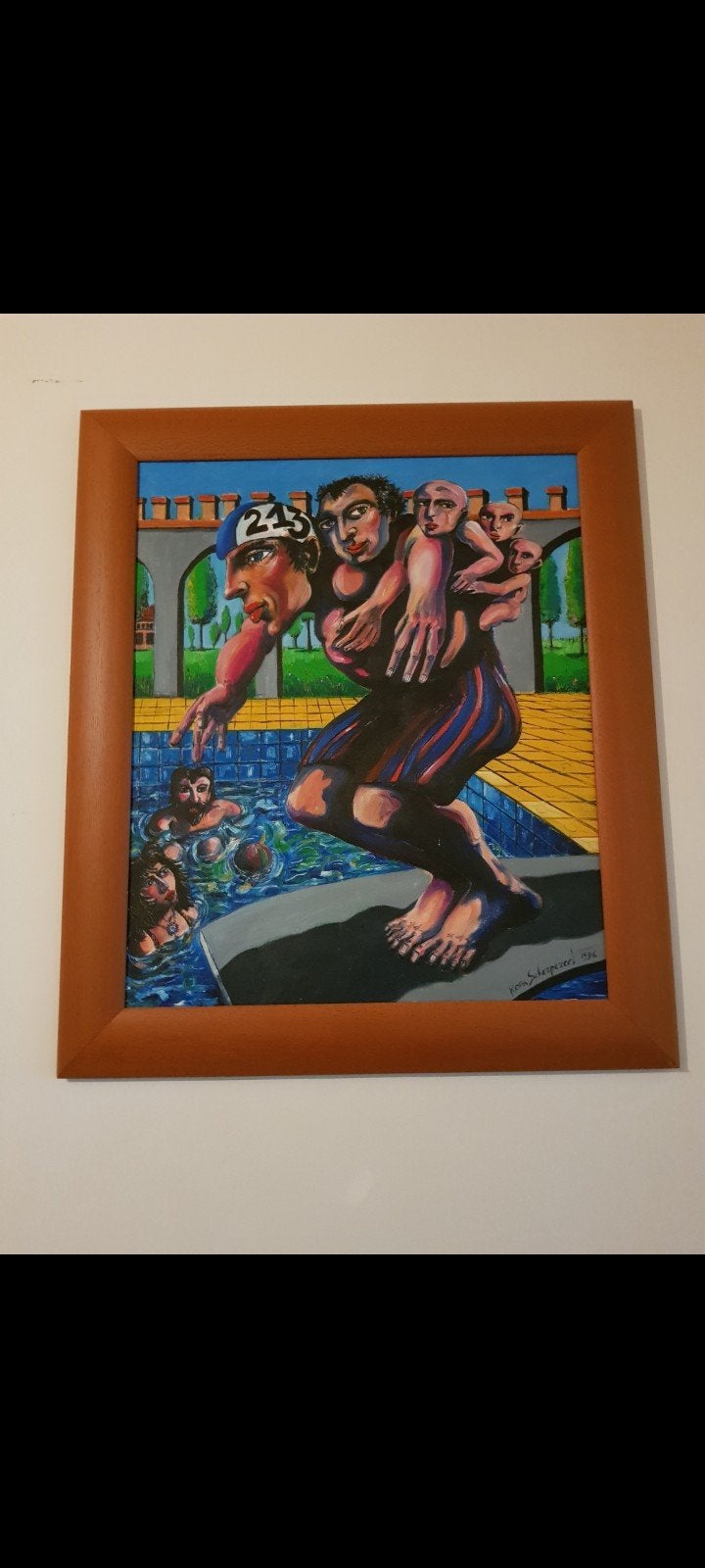 Origineel werk olie op doek, Antiek en Kunst, Kunst | Schilderijen | Modern, Ophalen