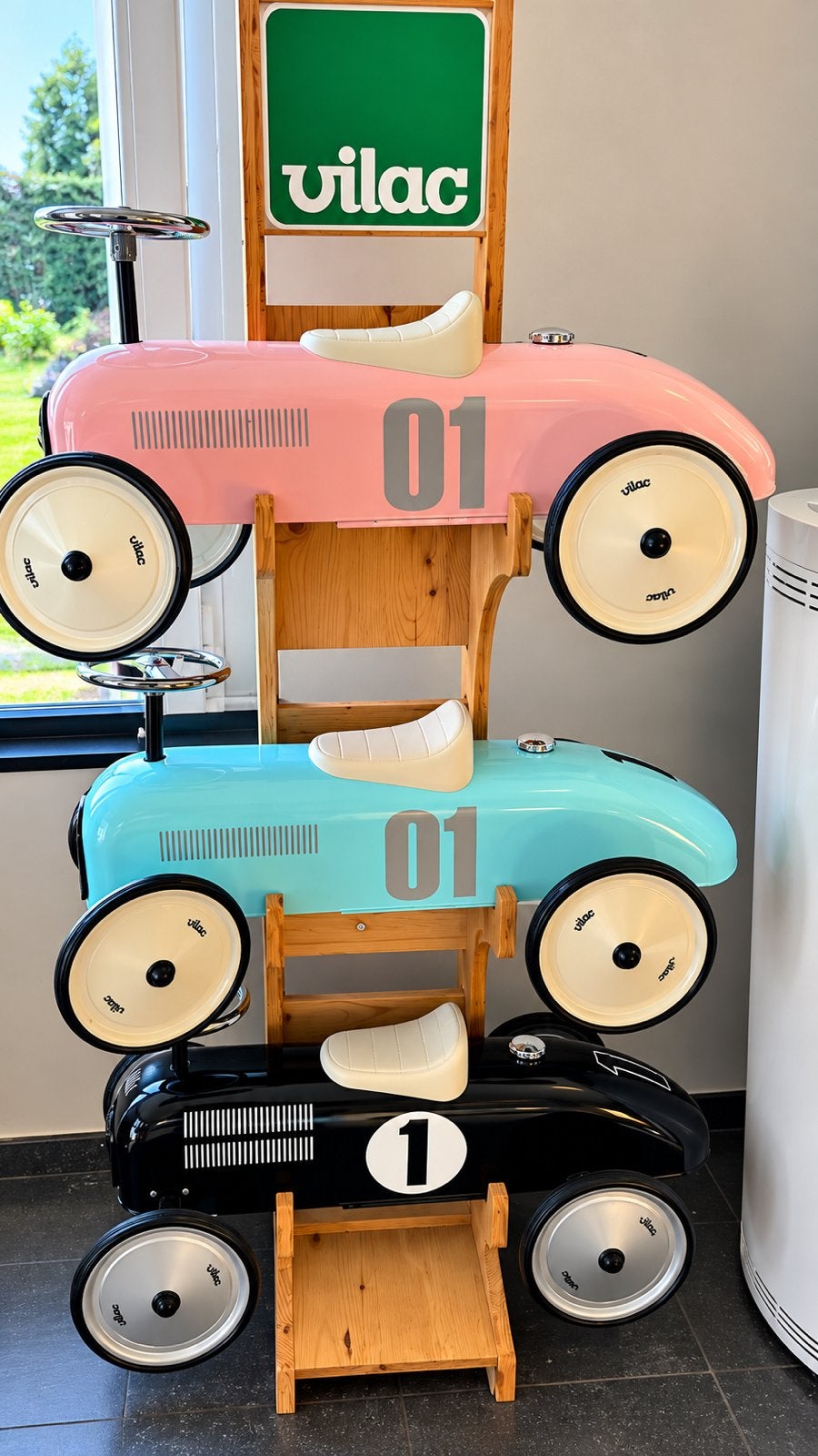 Porteur voiture Vilac vintage métal – voiture enfant rétro, Ophalen, Zo goed als nieuw