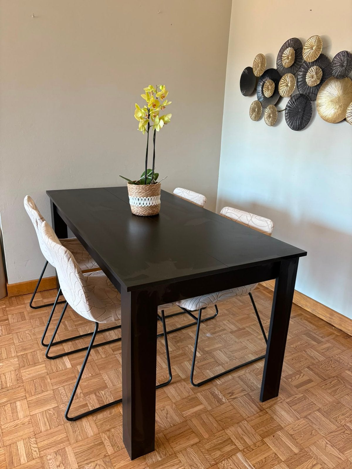 Tafel met 4 stoelen, Huis en Inrichting, Ophalen, Zo goed als nieuw