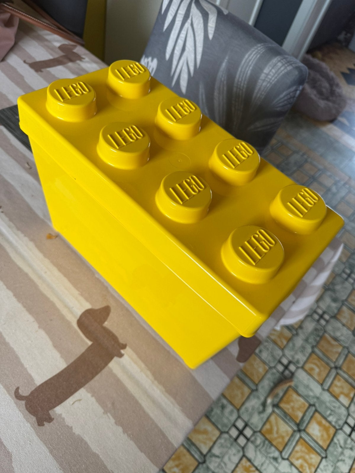 Gele lego blokken doos met blokjes gevuld, Kinderen en Baby's, Lego, Ophalen of Verzenden, Inclusief instructies, Losse stenen