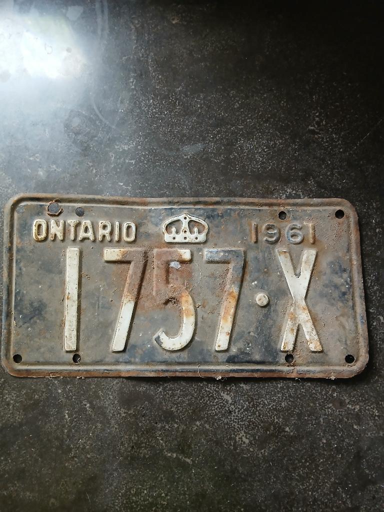 Ancienne plaque immatriculation, Collections, Enlèvement