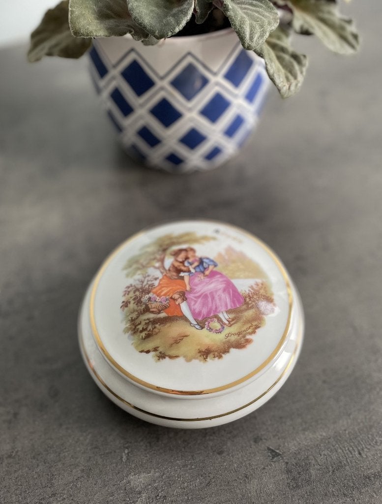 Boîte à bijoux vintage en porcelaine de Limoges, Antiquités & Art, Enlèvement