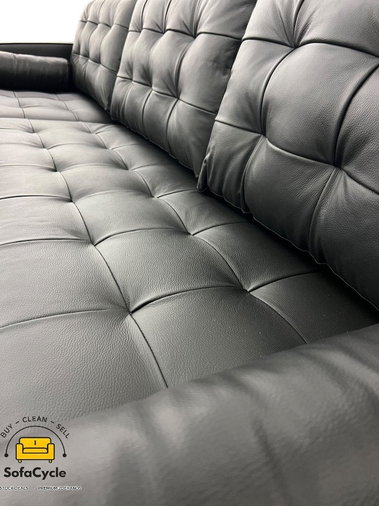 Hoekzetel zwart skai leder, demonteerbaar, links – nieuw, Gebruikt, Zonnestraat 223-229, 9600 Ronse, België, Info@sofacycle.be