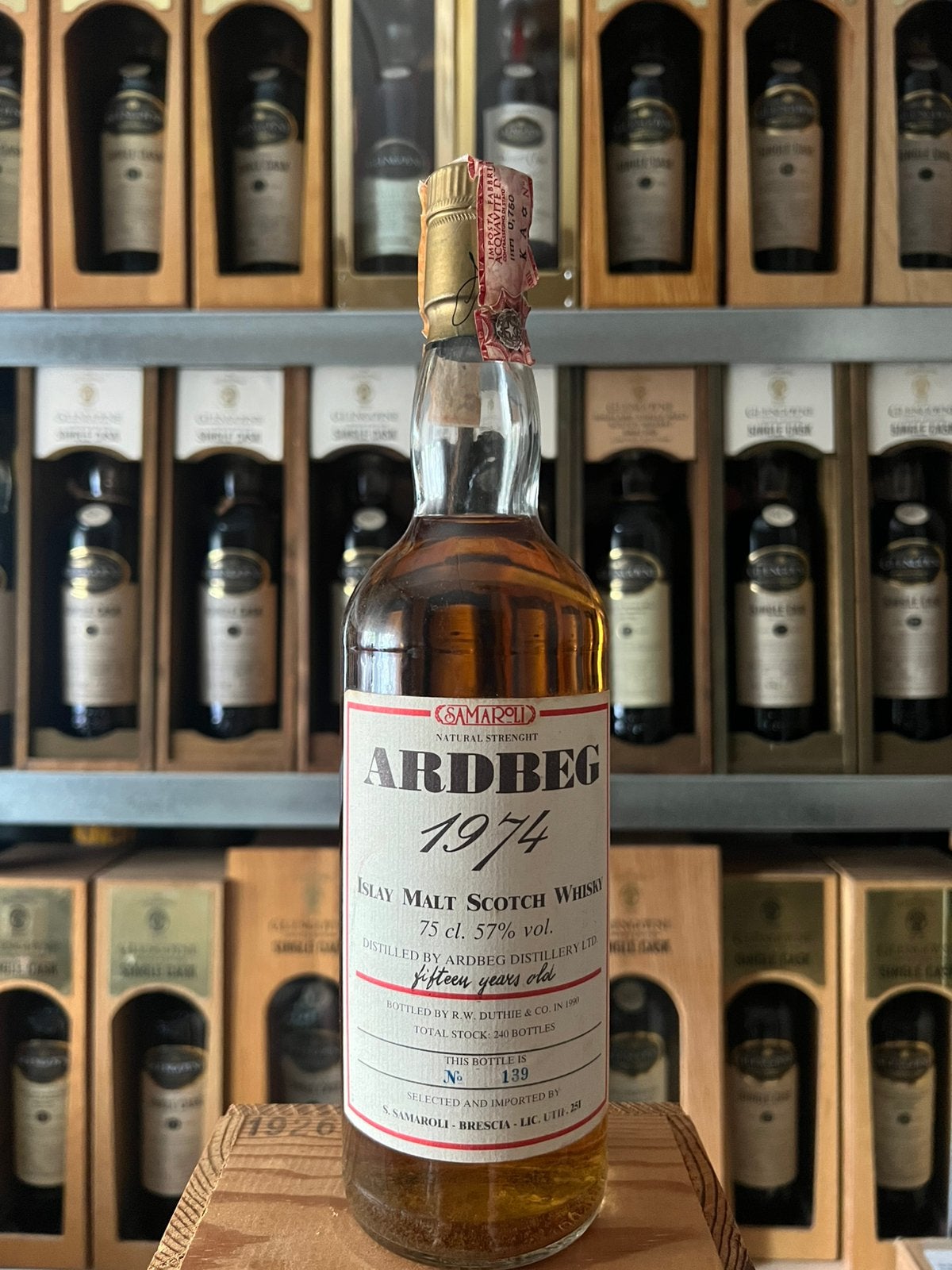 Ardbeg 1974 Samaroli Fifteen Years Old 57%, Verzamelen, Wijnen, Zo goed als nieuw, Ophalen