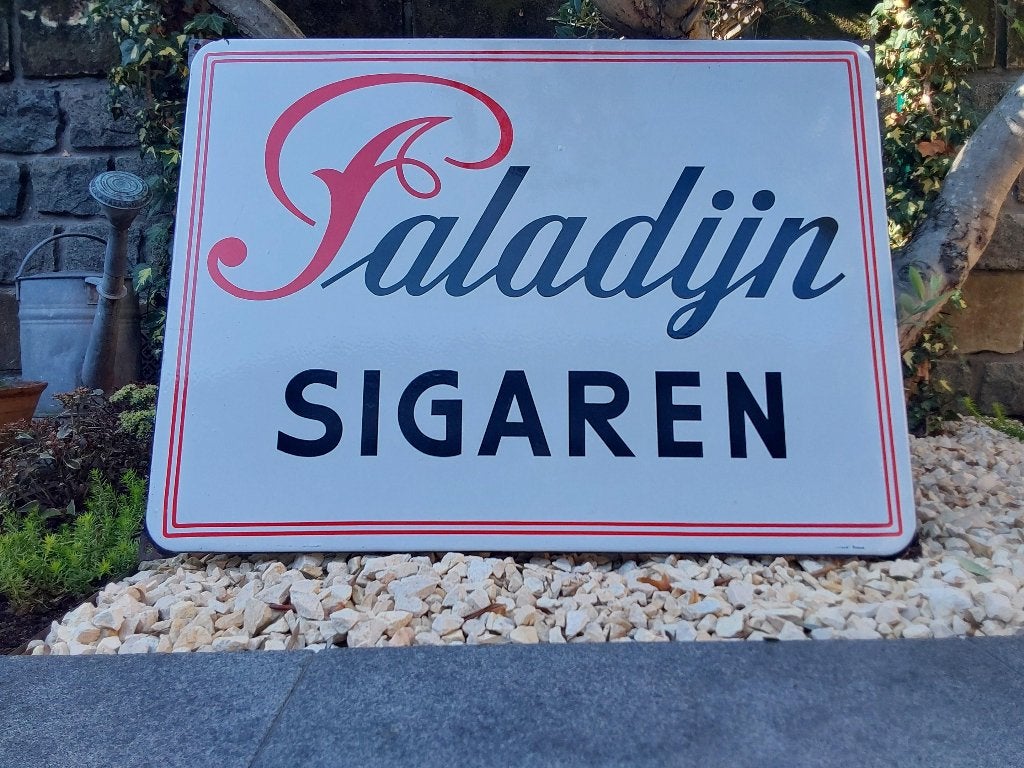 Emaille Reclamebord Bord Paladijn Sigaren, Verzamelen, Ophalen, Zo goed als nieuw, Reclamebord