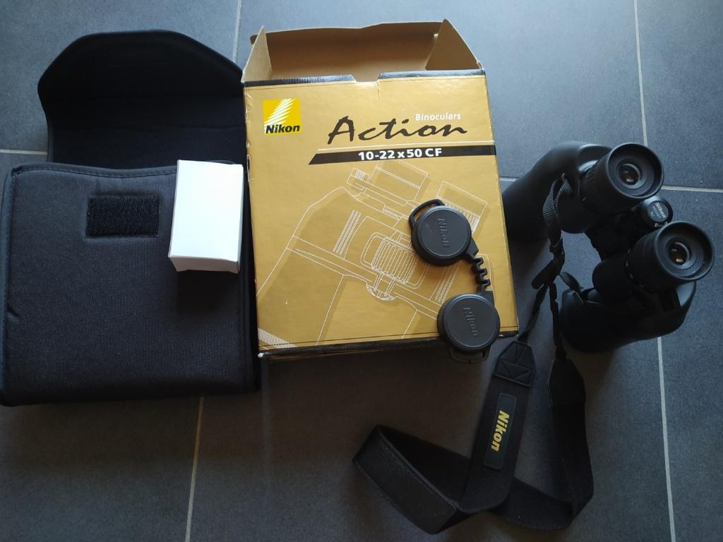Nikon action 10-22x50CF verrekijker, Audio, Tv en Foto, Optische apparatuur | Verrekijkers, Gebruikt, Dakkant (recht), 12 tot 20x