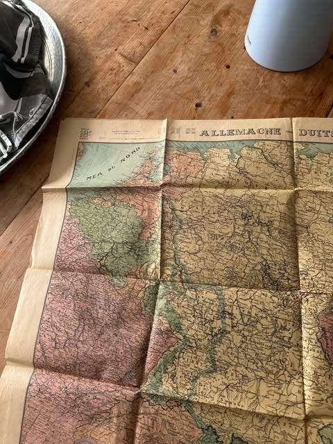 oude kaart allemage Duitschland les editions star Liege, Ophalen of Verzenden, Overige typen