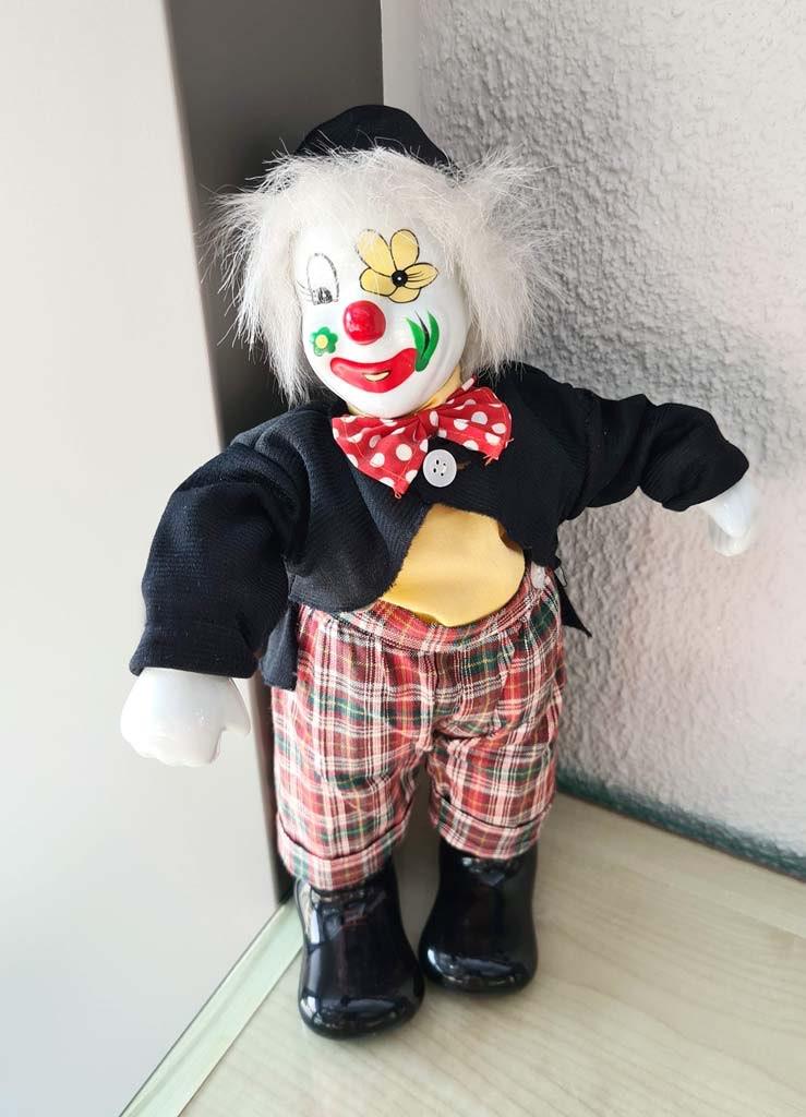vintage clown verzamelobject  - 33 cm hoog - zie info, Verzamelen, Poppen, Ophalen, Pop