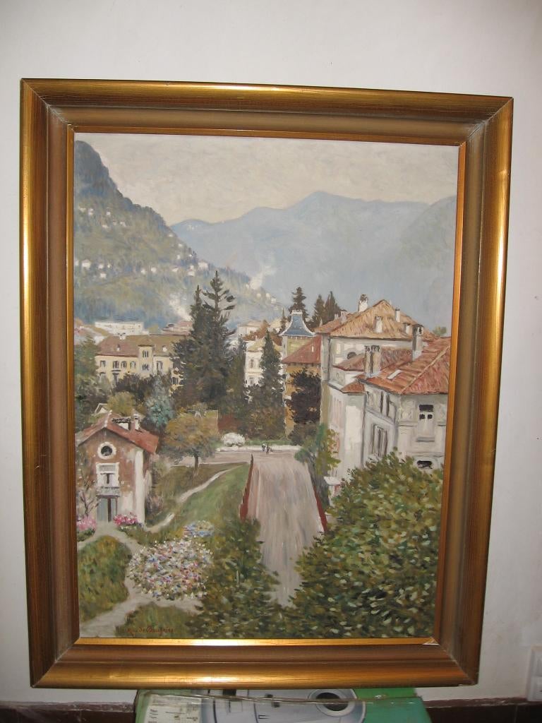 Peinture sur toile signée René de Baugnies, Enlèvement